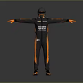 Black and Orange McLaren Full Racing Suit with Sponsor Logos Gloves and Boots