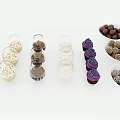 Delicious Assorted Desserts With Chocolate Truffles Purple Cupcakes And Colorful Treats