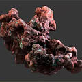 Decorative Ornament Set With Pink And Green Shiny Crystalline Texture For Home Decor