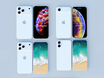 Apple iphone17 series mobile phone electronic equipment small objects 3d model