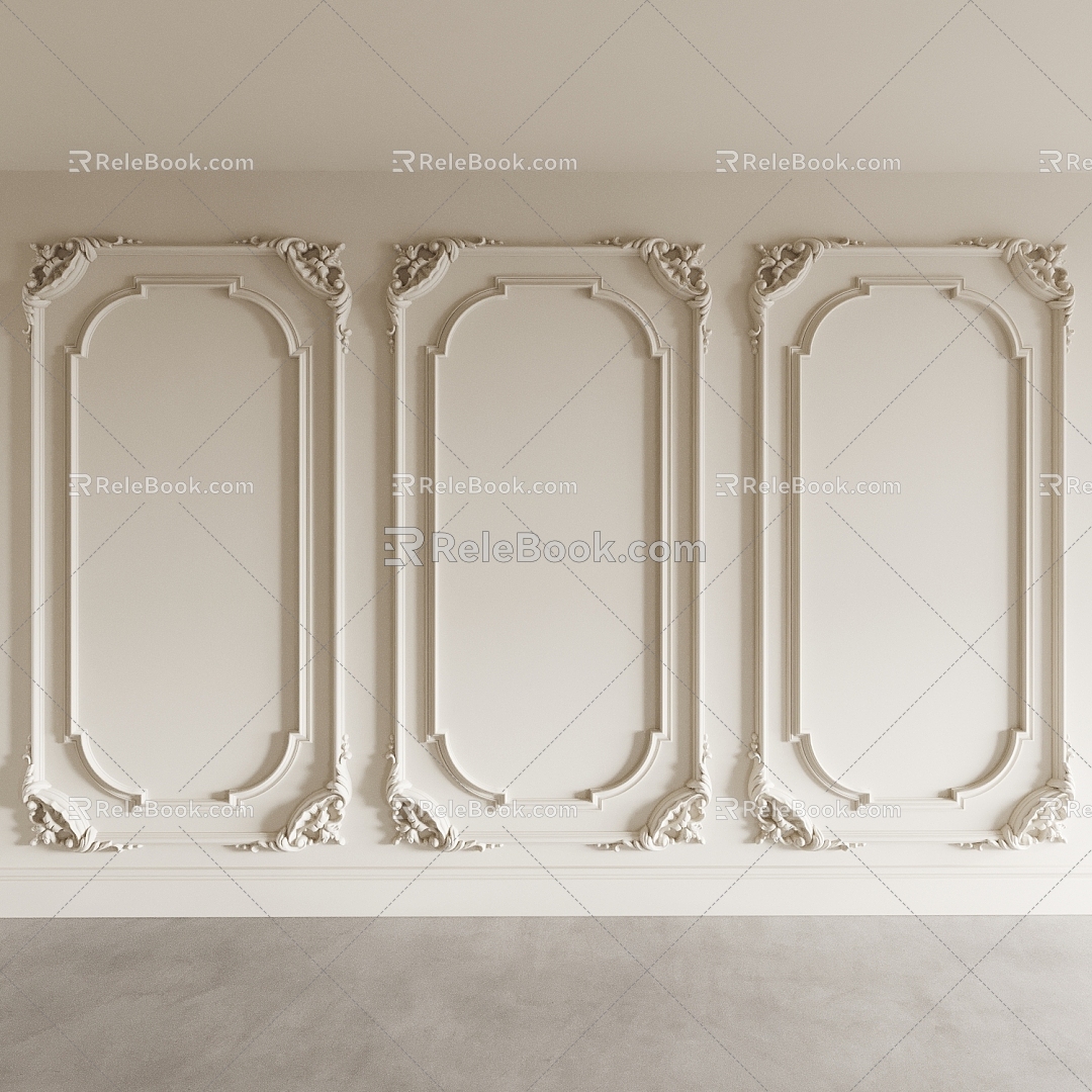 Gypsum Line Line Roman Line Decorative Line 3d model