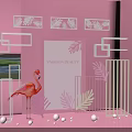 Pink Commercial Street Mobile Store with Parlsonbeauty Women Theme Flamingo Decorations and Green Grass Surroundings