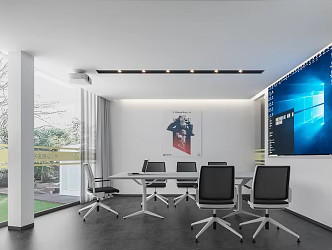Modern Meeting Room Meeting Table and Chair 3d model