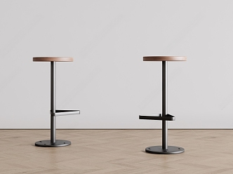 Industrial wind bar stool 3d model