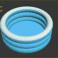 Children's Blue Inflatable Swimming Pool Safe For Summer Outdoor Play Activities