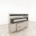 Stainless Steel Functional Cart With Grill And Mobile Wheels For Commercial Use