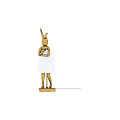 Unique-shaped Gold Table Lamp Featuring Rabbit Inspired Design and White Lampshade 3d model