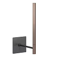Modern Minimalist Wall Sconce With Wooden Arm And Metal Base For Home Lighting