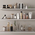 Cosmetics, skin care products, toiletries, beauty accessories 3d model