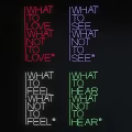 White And Green Neon Signs Displaying Feel And Hear Text Messages