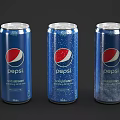 Pepsi Ice Cola Refreshment Drink With Three Blue Frosty Cans 3d model