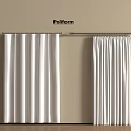 Elegant Modern White Curtains With Metal Rod For Home Interior Design