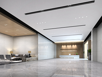 Modern Hall Foyer 3d model