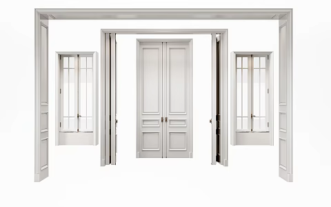 Jane Europe double door and window cover 3d model