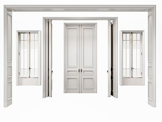 Jane Europe double door and window cover 3d model