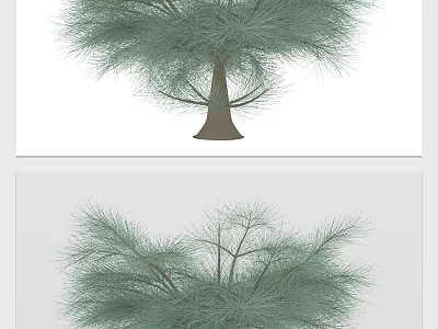 Lush Arbor With Green Foliage Dense Canopy And Brown Trunk In Natural View 3d model