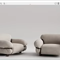 Modern Combination Sofa Multiplayer Sofa Single Sofa 3d model