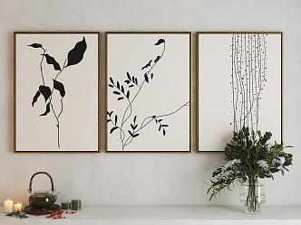 Modern Plant Painting Plant Art Hanging Painting 3d model