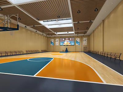 modern basketball hall 3d model