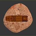 Red Weathered Tank Model Featuring Detailed Design On Red Stone Base