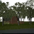 Scenic A Frame Wooden Cabin With Black Roof Large Windows Deck And Green Lakeside Trees
