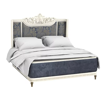 American Double Bed Queen Bed 3d model American Double Bed Queen Bed 3d model