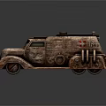 Rusty Medical Functional Vehicle With Unique Design 3d model