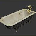 Vintage Style Free Standing Bathtub With Metal Legs And Classic Faucet Design