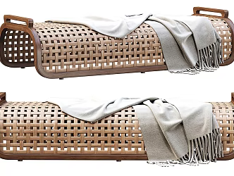 Modern Bench Woven Bench 3d model