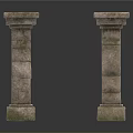 Classical Stone Carved Columns With Intricate Details And Textured Surfaces