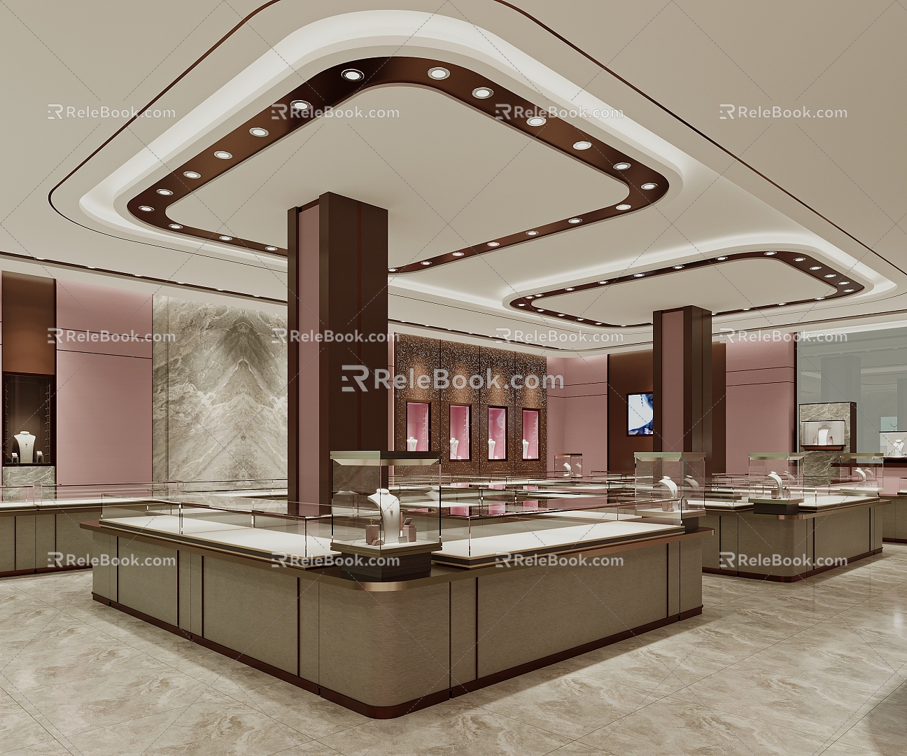 Modern Jewelry Store 3d model