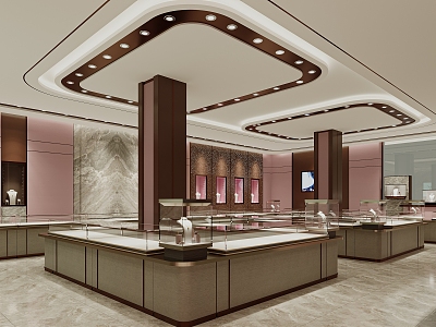 Modern Jewelry Store 3d model