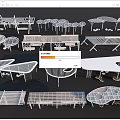 Various White Pergola Designs With Different Roof Styles For Outdoor Spaces