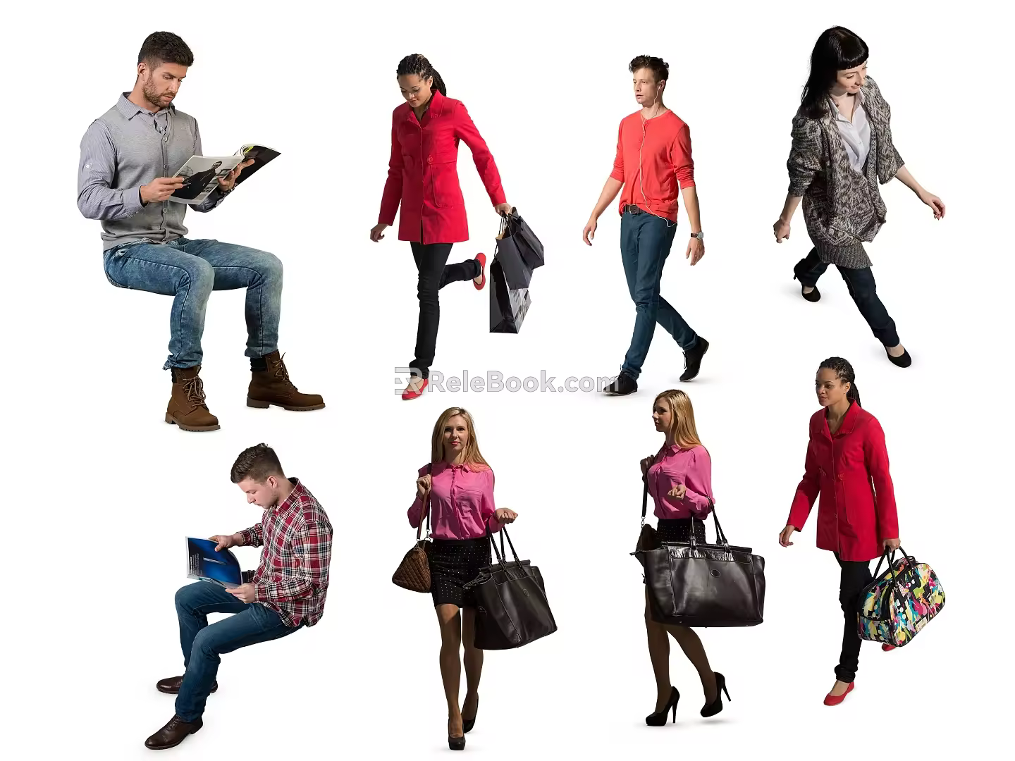 Many characters 3d model