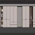 Modern Wardrobe Interior Design With White Cabinets Brown Wood And Drawers