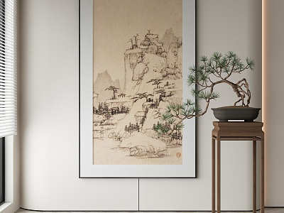 New Chinese Decorative Painting 3d model