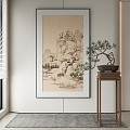 New Chinese Decorative Painting 3d model