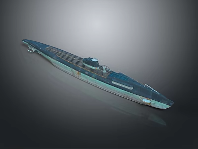modern ship warship 3d model