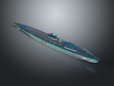 modern ship warship 3d model