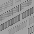 Modern Metal Fences With Various Vertical And Horizontal Bar Designs For Outdoor Use