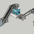 Industrial Equipment With Conveyor Belt Mechanical Components And Processing System