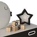 Cute Fish and Star Shaped Dolls with Alphabet Wall Art Wooden Box and Building Blocks