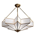 Frosted Glass Star Chandelier 3d model