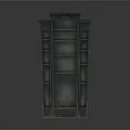 Functional Classic Black Bookshelf Featuring Decorative Top And Multiple Storage Shelves
