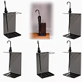 Modern Acrylic Umbrella Stand With Storage Box And Hook For Home Use