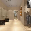 Elegant Hotel Bathroom with Large Mirror Vanity Vase Flowers Art Tiled Walls