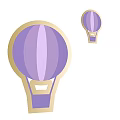 Inflatable Hot Air Balloon Models with Purple Bodies and Golden Borders Large and Small Sizes