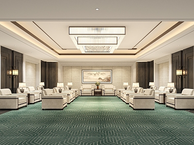 Hotel Reception Room 3d model