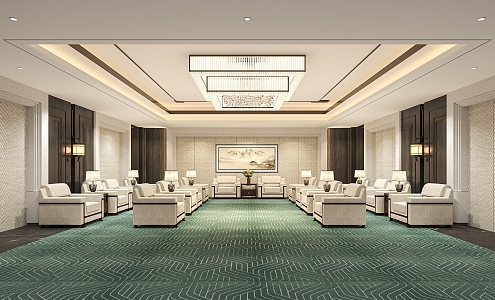 Hotel Reception Room 3d model