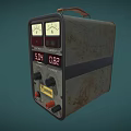 Industrial Equipment With Analog Meters Digital Display Knobs And Rusty Surface